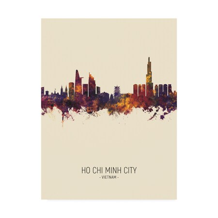Trademark Fine Art Michael Tompsett 'Ho Chi Minh City Vietnam Skyline Portrait III' Canvas Art, 18x24 MT02959-C1824GG